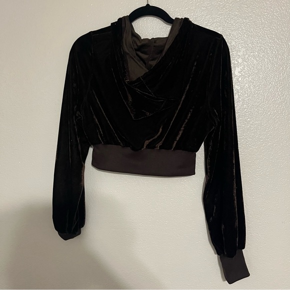 PLT Shape Brown Baby Girl Velour Hoodie with Matching Skirt Size 8 - Picture 6 of 8